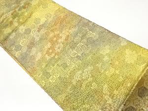菊に松・古典柄模様織出し袋帯